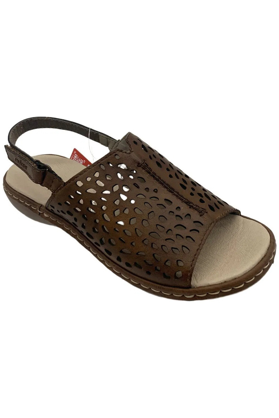 Rieker Women's Regina 89 Sandals Tobacco/Multi - Medium